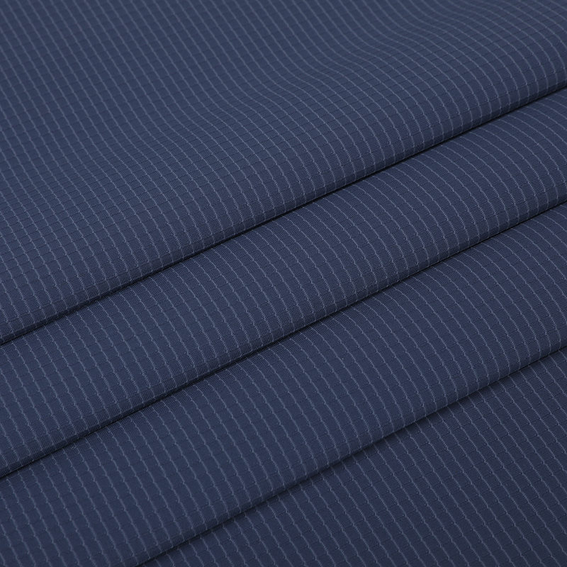 APJ1093 Warp Strickbrokat Ammoniak kleiner Check Jacquard T-Shirt Stoff